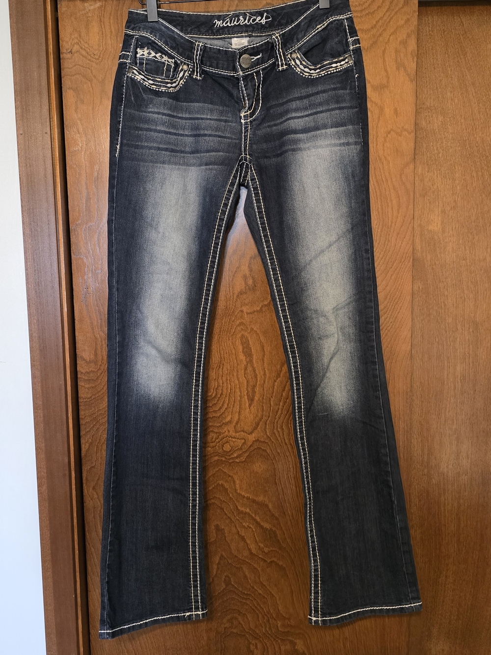 Maurices Women’s Dark Indigo Bootcut Jeans with Fading